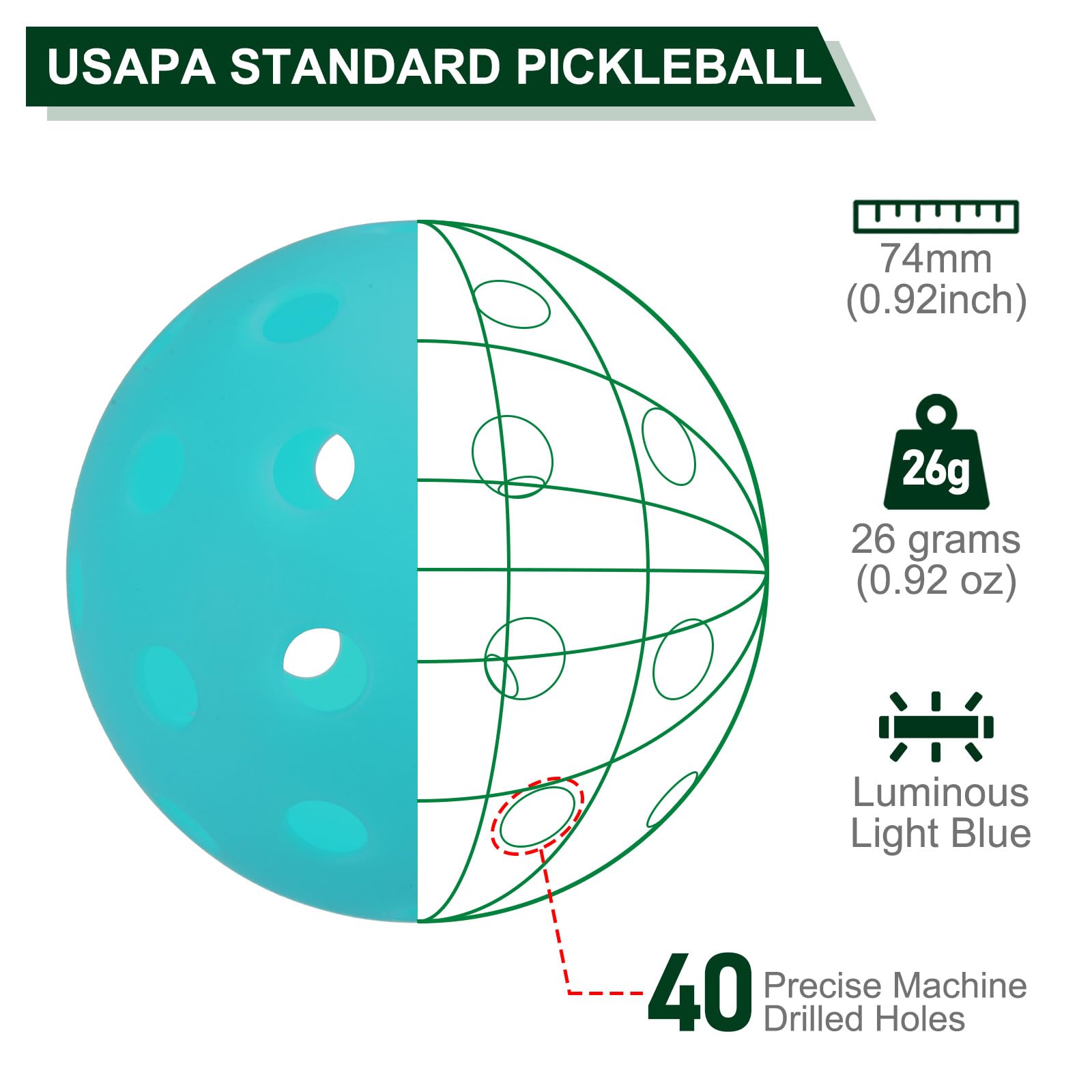 PATIKIL Luminous Pickleball Balls - Image 2