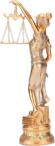 Miniatura 5 de Estatua de resina para dama de la justicia, diosa griega romana de la justicia, 14.3 pulgadas de alto, estatua de ley, estantería de oficina,