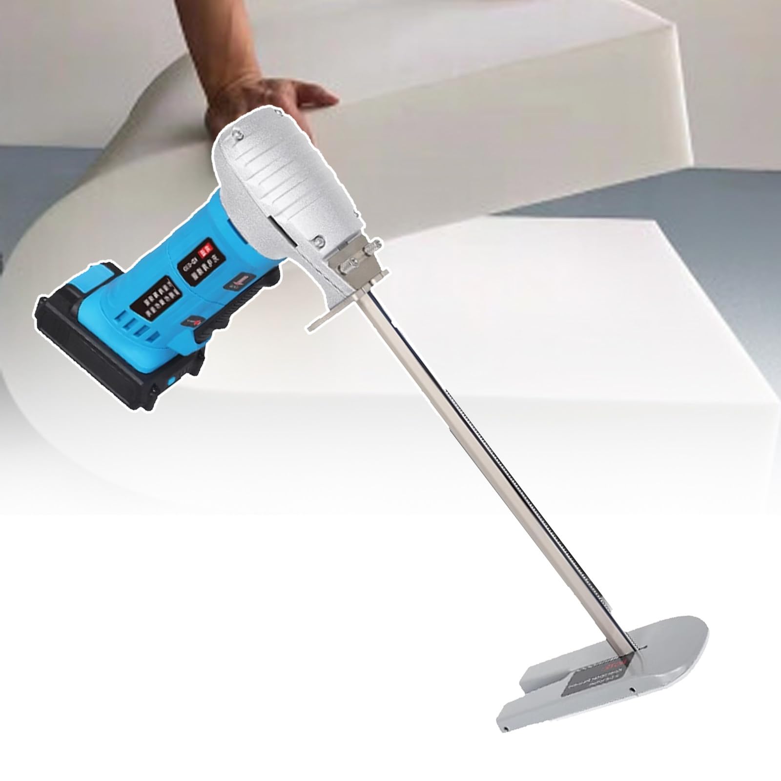 BOOZXCV Foam Cutting Tool, Brushless Foam with Auxiliary Guide and Pulley Base, 90° Cutting Angle for Clean, Smooth Cuts - Ideal for Foam Rubber Projects (8)