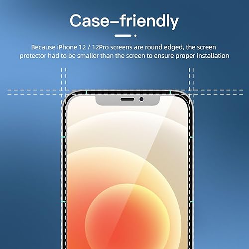 Miniatura 93 de NEW'C - Paquete de 3 protectores de pantalla para iPhone 14, iPhone 13, iPhone 13 Pro (6.1 pulgadas), protección mejorada de vidrio templado