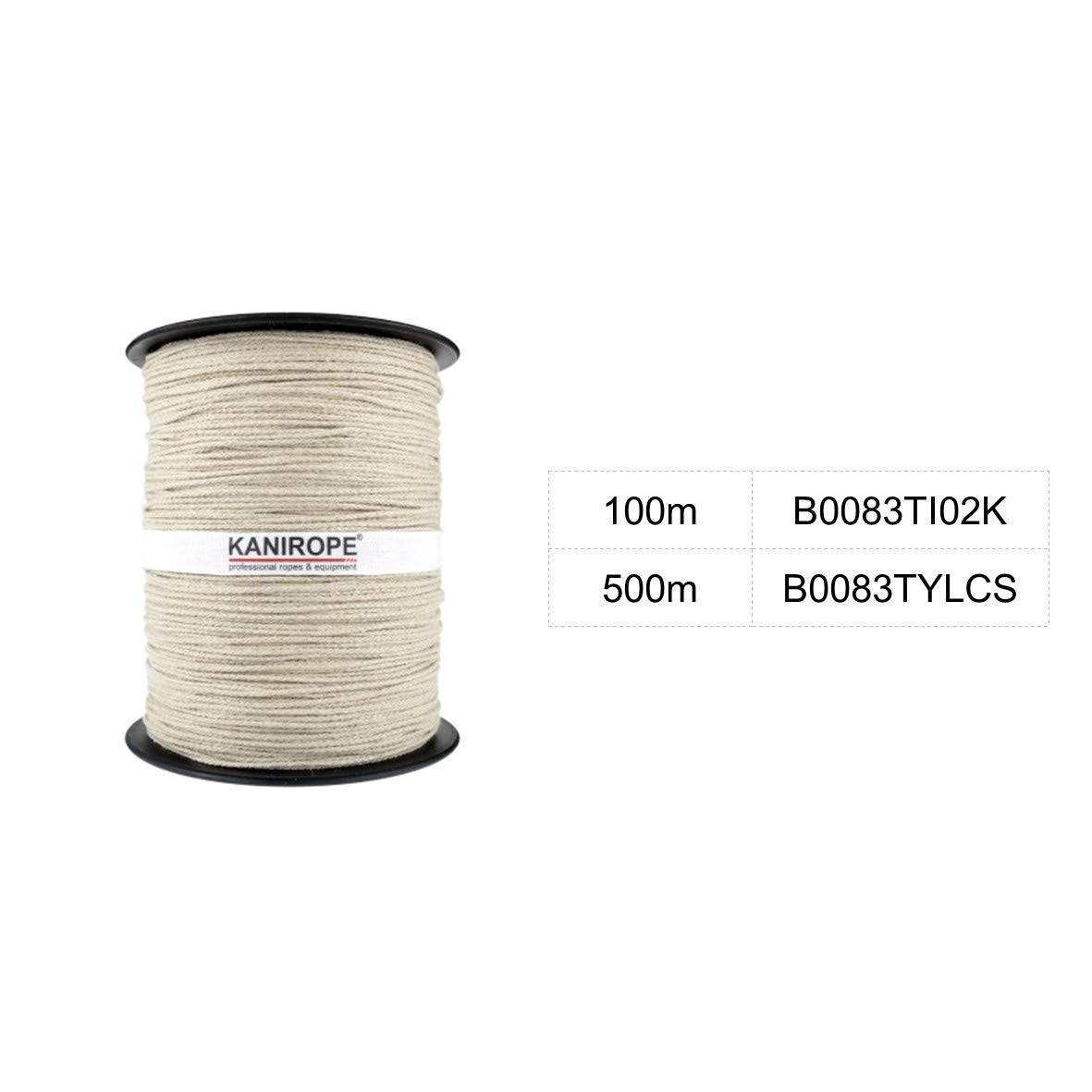 Kanirope® Hanfseil Seil Hanf HEMPBRAID 1,5mm 500m 8-fach geflochten