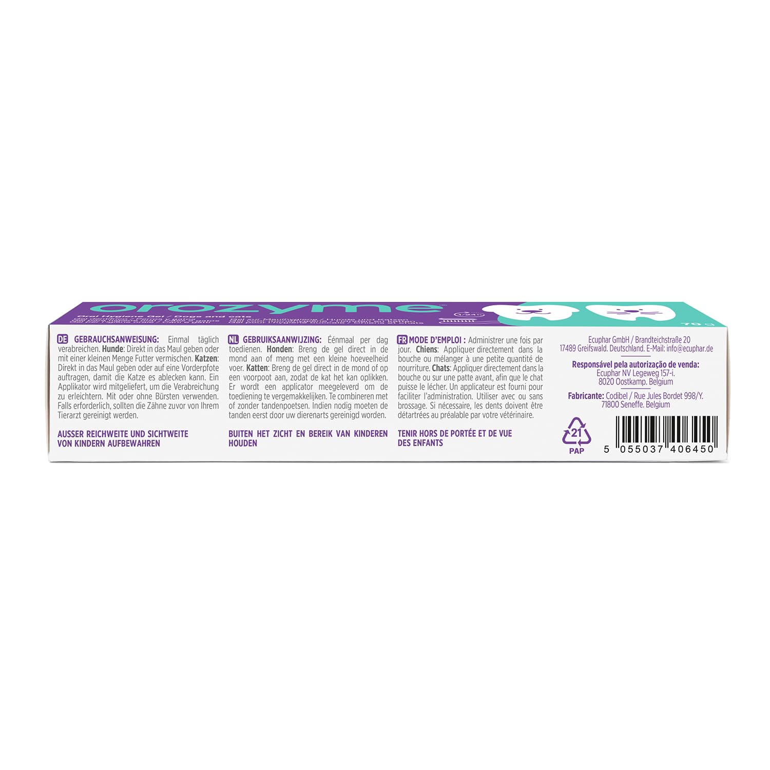 Gel buccodentaire Orozyme | Chiens & Chats | 2 x 70 g