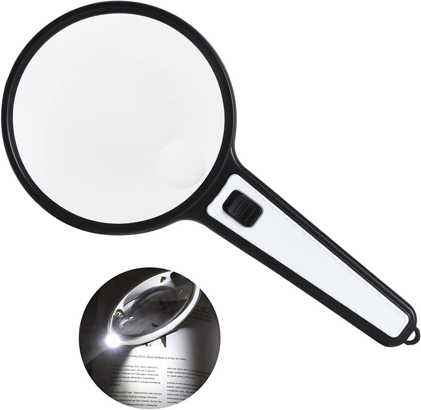 Handheld Magnifying Glass with Light 10x, Led Illuminated Reading