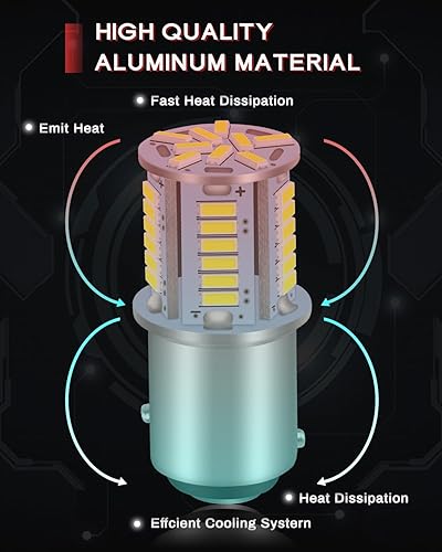 Miniatura 5 de JEFLYM BAY15D 7528 2357 2057 Bombillas LED de repuesto para DC 12 voltios luz trasera de freno de remolque de coche, luz de circulación diurna (DRL)