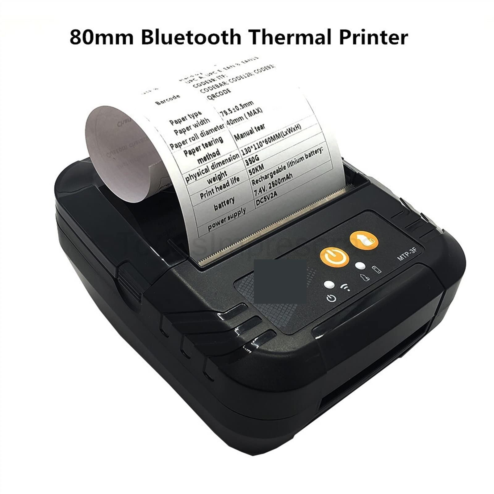 Stampante Palmare Portatile, Stampanti termiche for ricevute Bluetooth portatili wireless da 80 mm SDK gratuito for Android e iOS Nessun bisogno di inchiostro o toner Recibos Impresoras ,per Logo/Imma