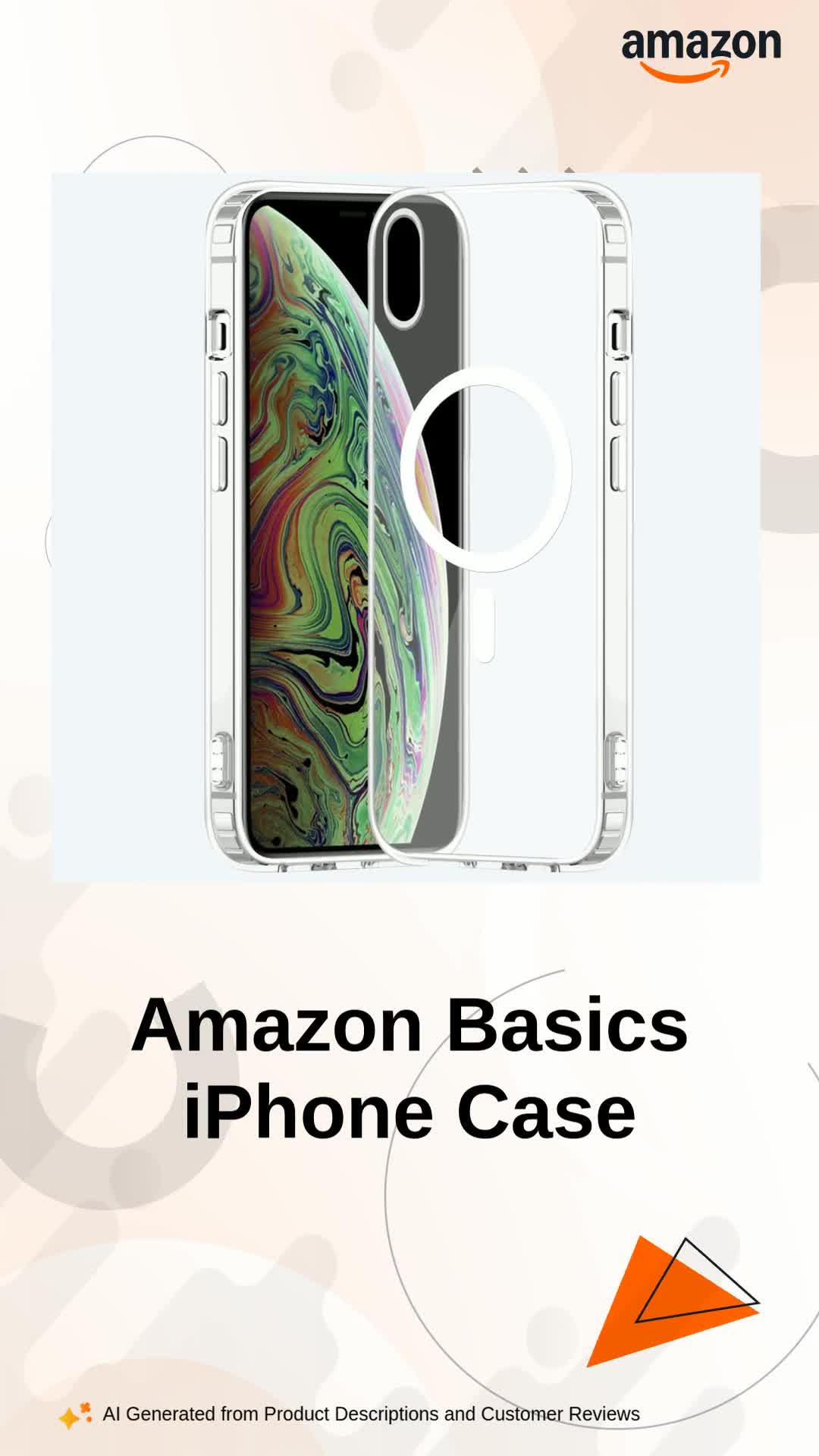 amazon basics Clear Magnetic Case Cover for Apple iPhone Xs Max