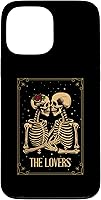 Vista 22 de iPhone 13 Pro The Lovers Skeleton Tarot Card Astrología Gótico Halloween Case