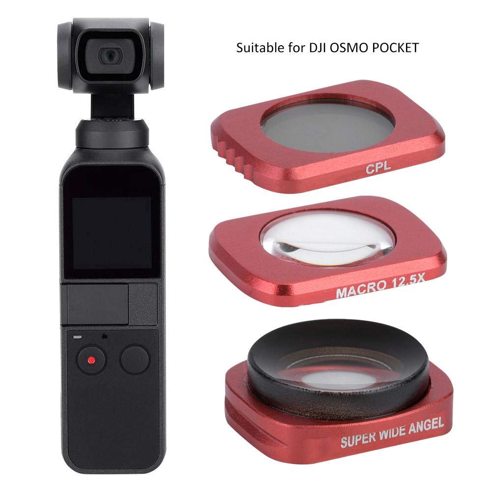 Juego de 3 filtros de Lente CR Gran Angular + 12.5X Macro + CPL para Gimbal Camera