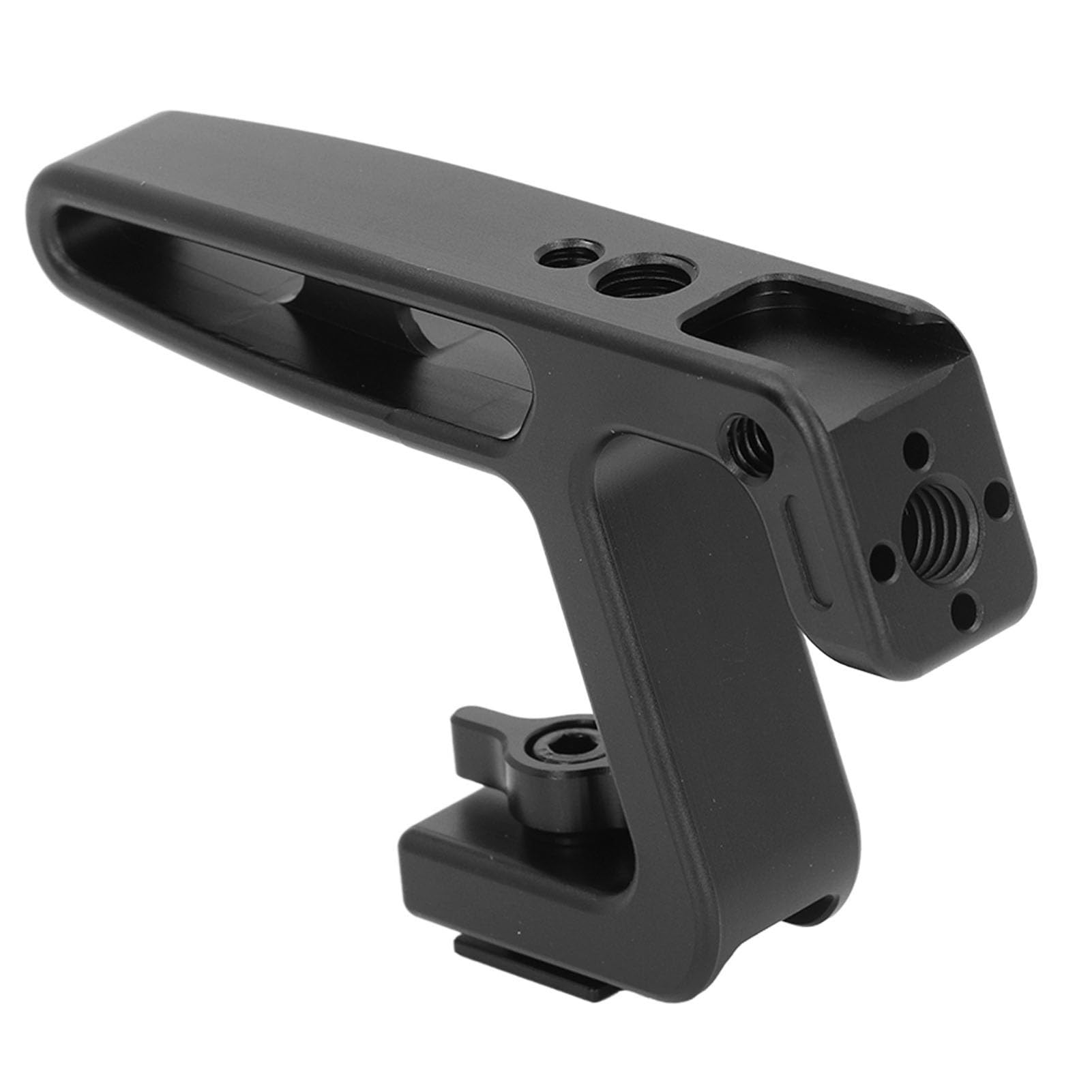 Mini uchwyt górny Ergonomiczny uchwyt aparatu ze stopu aluminium z otworem na śrubę 1/4 cala 3/8 cala i otworem montażowym Uchwyt do zimnego buta dla vlogerów i małych aparatów