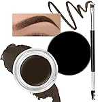 evpct Ebony Eyebrow Powder Pomade Gel Shaper Makeup Kit with Dual-ended Brush, Eyebrow Stencils Kit for Women Shaping, Eye Brow Pomade Stencil Shaper Tinting kits for Women, Long Lasting Waterproof