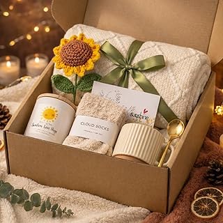 OTTNSA OTTNSA Gift Baskets for Women – Sending Sunshine Sunflower Self Care Gift Set for Women, Unique Birthday & Thinking of You Gifts for Best Friend, Mom, Sister, Get Well Soon Cheer Up Care Package