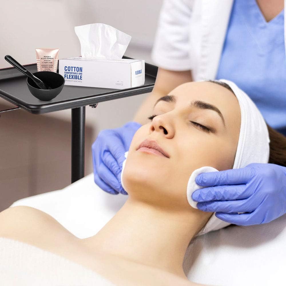 LEIBOU Beauty Aluminum Salon Tray Cart, Professional Adjustable Salon Instrument Trolley Stand with 5 Casters and Accessory Caddy, Large Tray, Beauty Tool Trolley Service Cart (Black) 8 61ZVBLvrnJL. AC SL1000