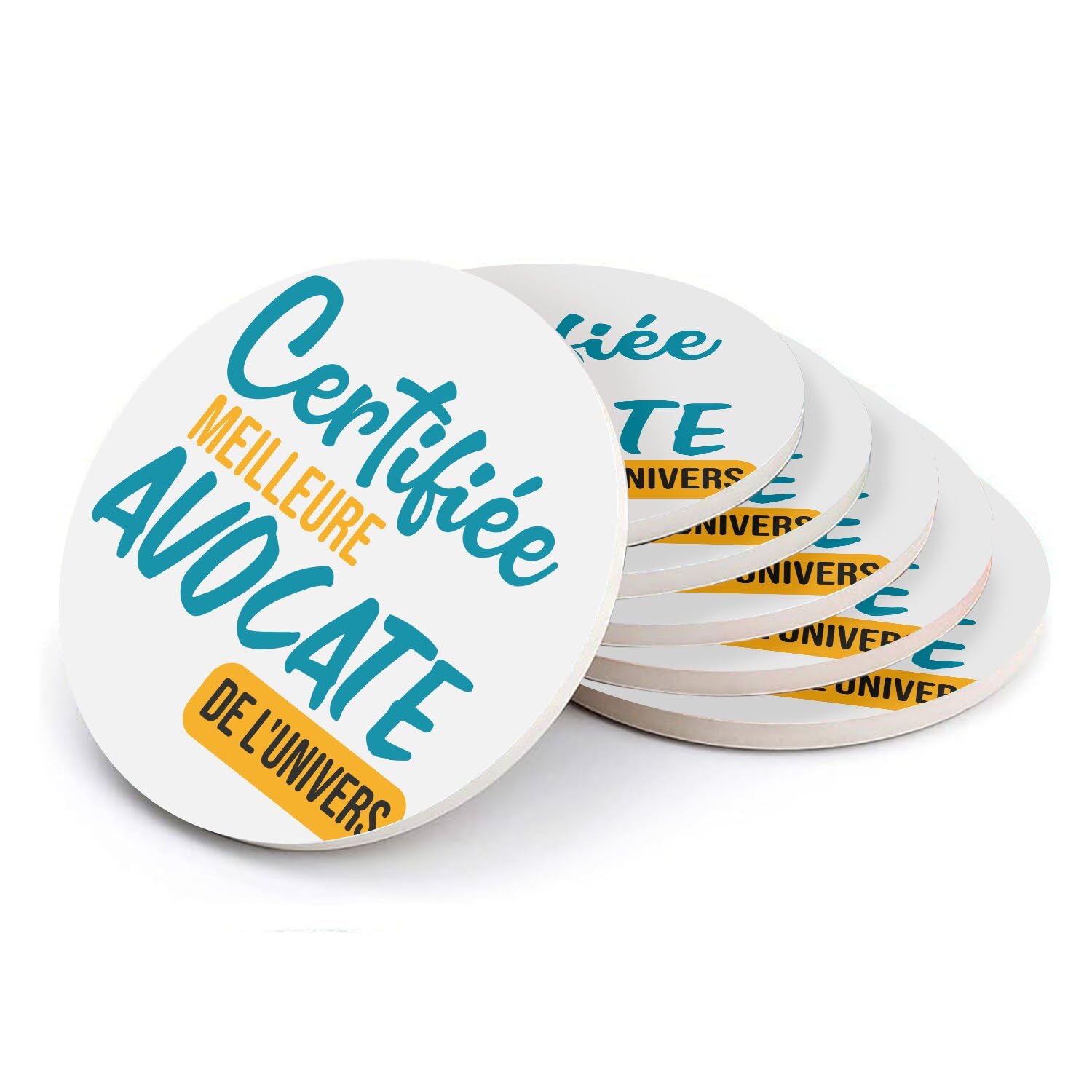 Sous-verres Meilleure Avocate en céramique pour les pauses café au tribunal