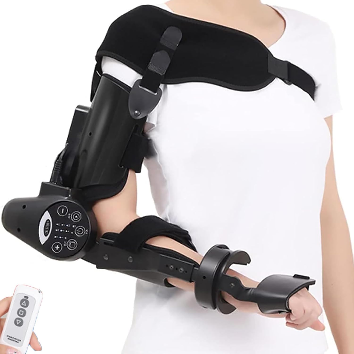 Electric Elbow Rehabilitation Device Hinged Elbow Support Arm Exerciser Suitable for Stroke Hemiplegia Patients (Left Hand)