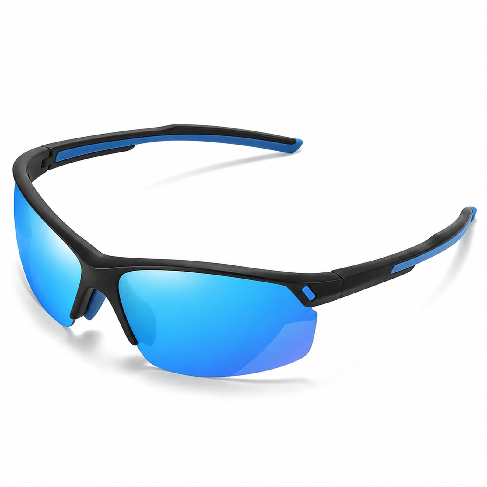 Zcbzbn Polarized Cycling Glasses,Running Fishing Driving Hiking Ski Bike Glasses, Sports Sunglasses Outdoor for Men Women Youth,Safety Goggles UV400 Protection (Blue)