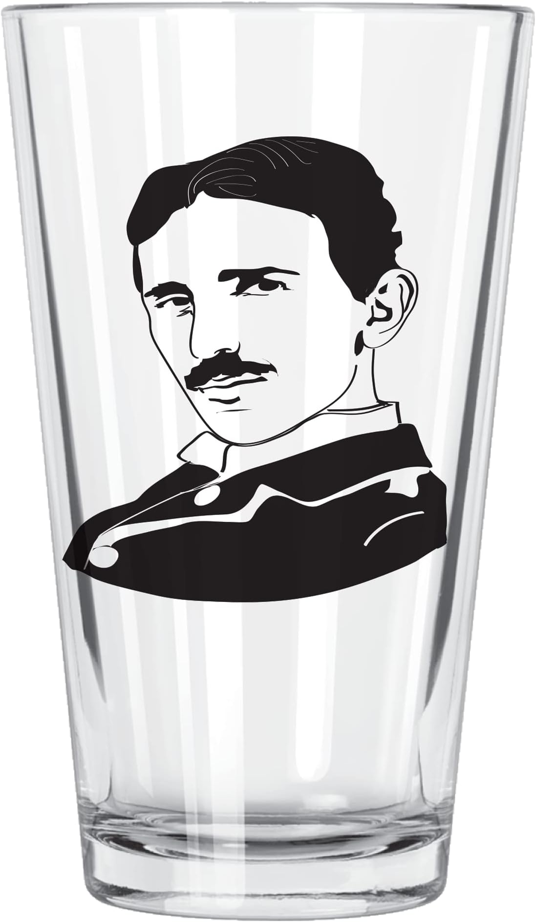 Nikola Tesla Glass, 1 pint, Clear