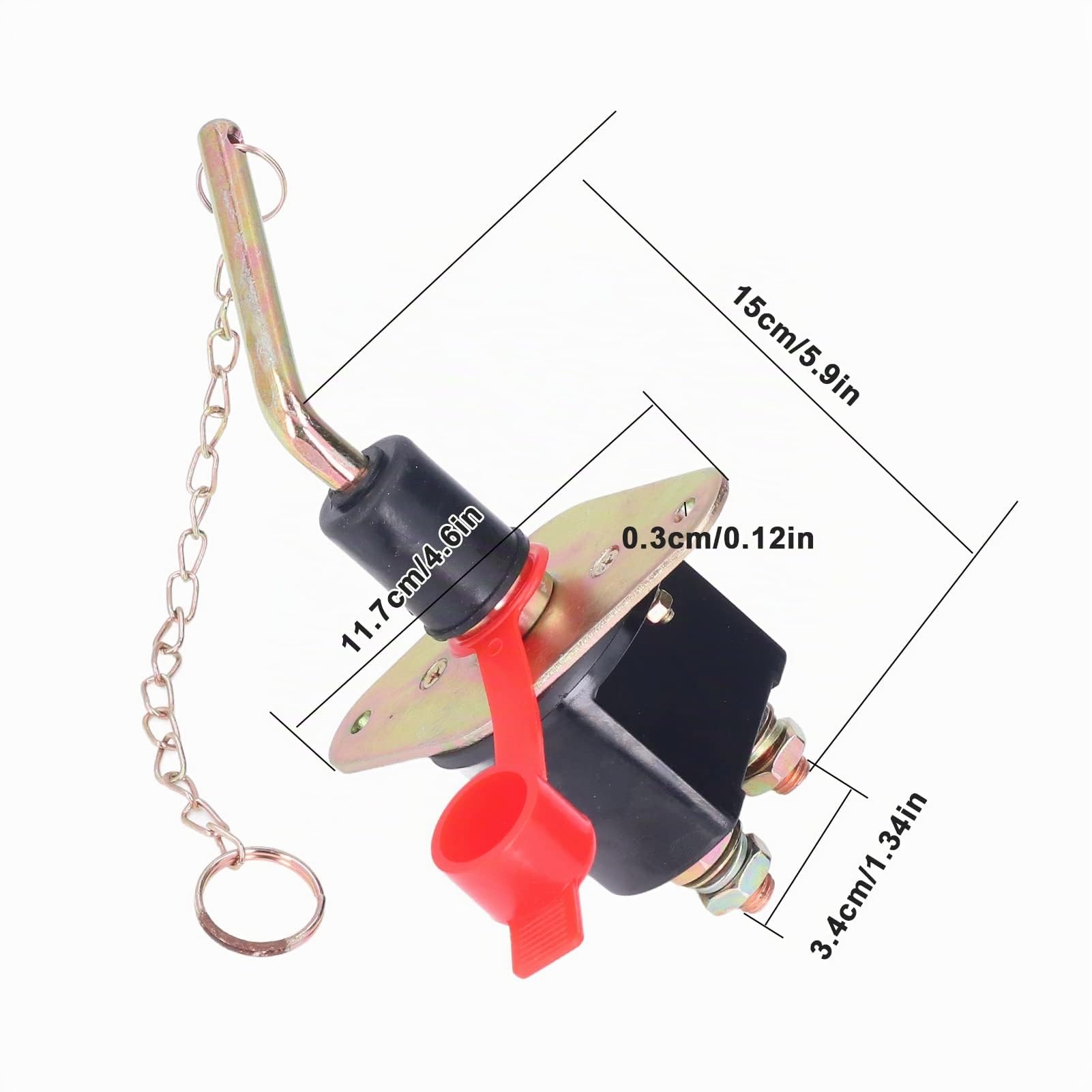 Interruptor Aislador de Batería, Interruptor de Desconexión de Batería Power Kill Metal 300a 12-24V Metal Universal para Automóviles RVs Yachts Trucks