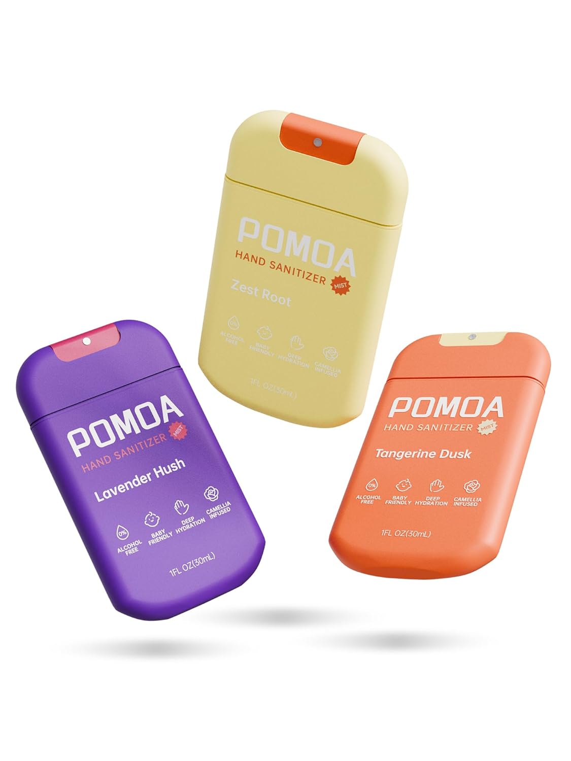 Alcohol Free Hand Sanitizer Spray, Non Irritating, Hydrating and Non Greasy, Gentle Fine Mist, Travel-Friendly Pocket Size 1 Fl Oz (Pack of 3), Botanical Defense