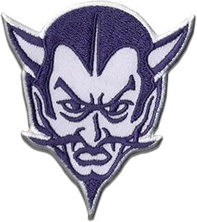 Blue Devil Mascot Embroidered Patch – Sew-On Applique for Jackets, Hats, Backpacks & Bags – Bold Spirit Wear, Pep Rally & Costume Accessory