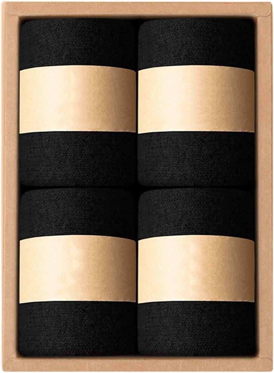 4 Pairs Wool Socks Mens,Cozy Crew Hiking Socks, Super Thick Mens Hiking Socks Thermal Wool Socks for Cold Weather