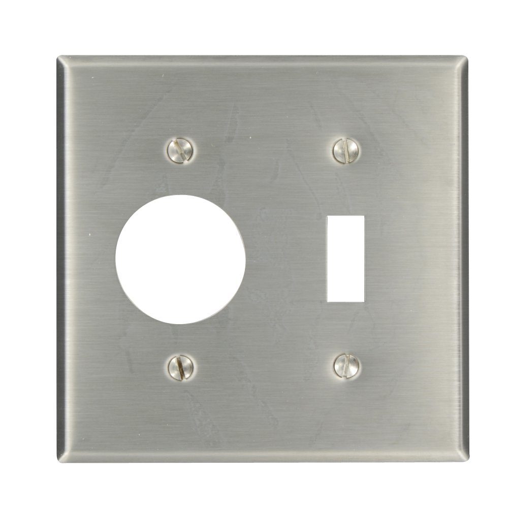 Plaque murale acier inoxydable Leviton 84007 support double de finition supérieure