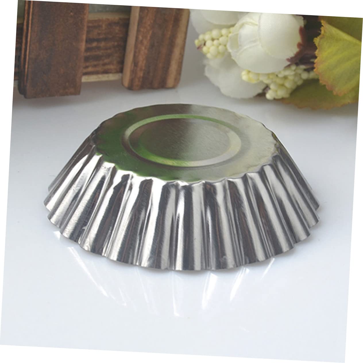 COLLBATH Moldes para Tartaletas de Huevo Hojalata Plata 100 Piezas