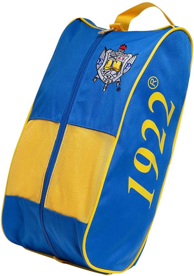 Sigma Gamma Rho Sorority Blue and Gold Shoe Bag