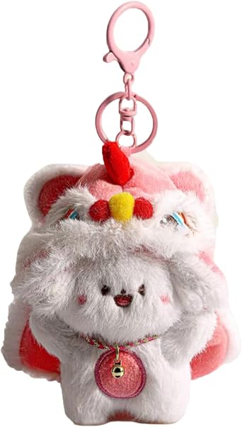 Chinese Style Traditional Lion Dance Keychain Kawaii Cute