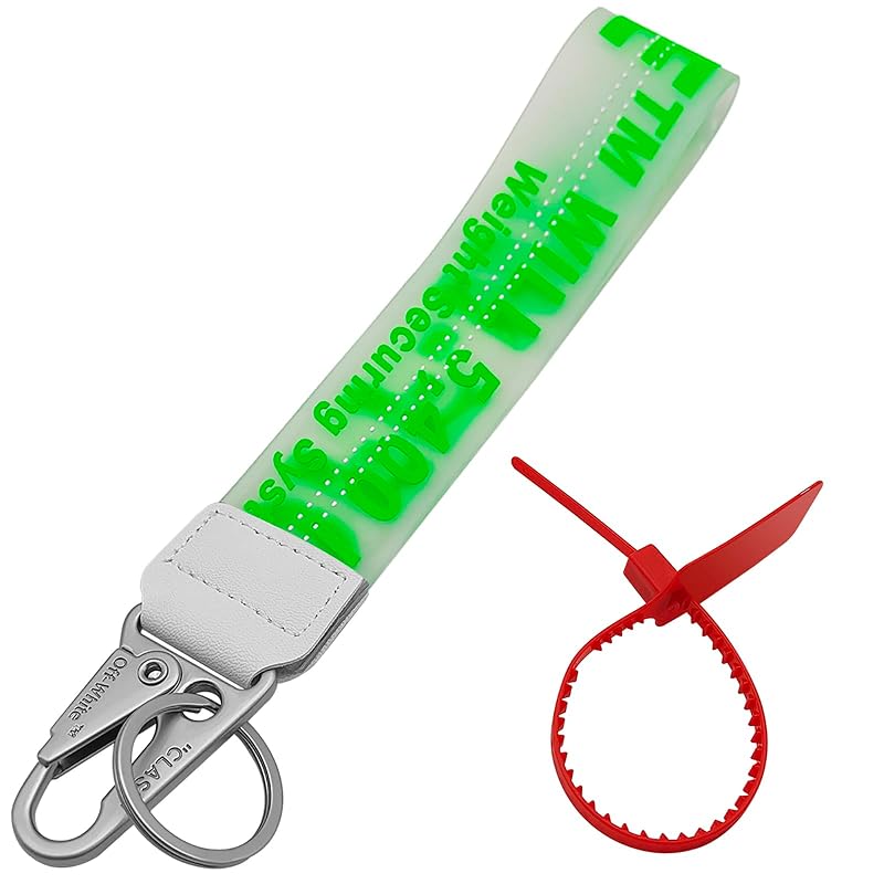 Chaveiro de Pulso em PVC YuCool Verde com Argola para Chaves