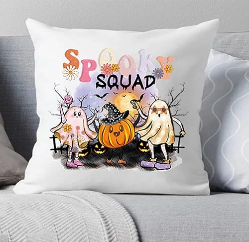 Miniatura 6 de Parches de transferencia para planchar de Halloween para ropa, lindos fantasmas, calcomanías de vinilo para planchar con diseño de calabaza, azúcar,