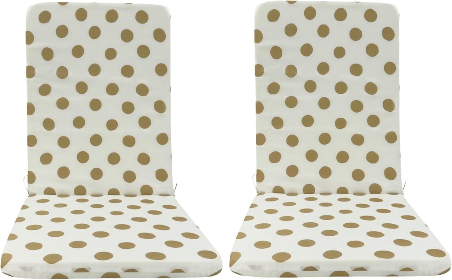 ZGantrix High Back Adirondack Chair Cushions 2 Pack, 45x108cm Waterproof Outdoor Seat Pads with Ties (3/5cm Thick) for Patio Lounger, Rocking & Recliner - Christmas & New Year (White A,3cm)