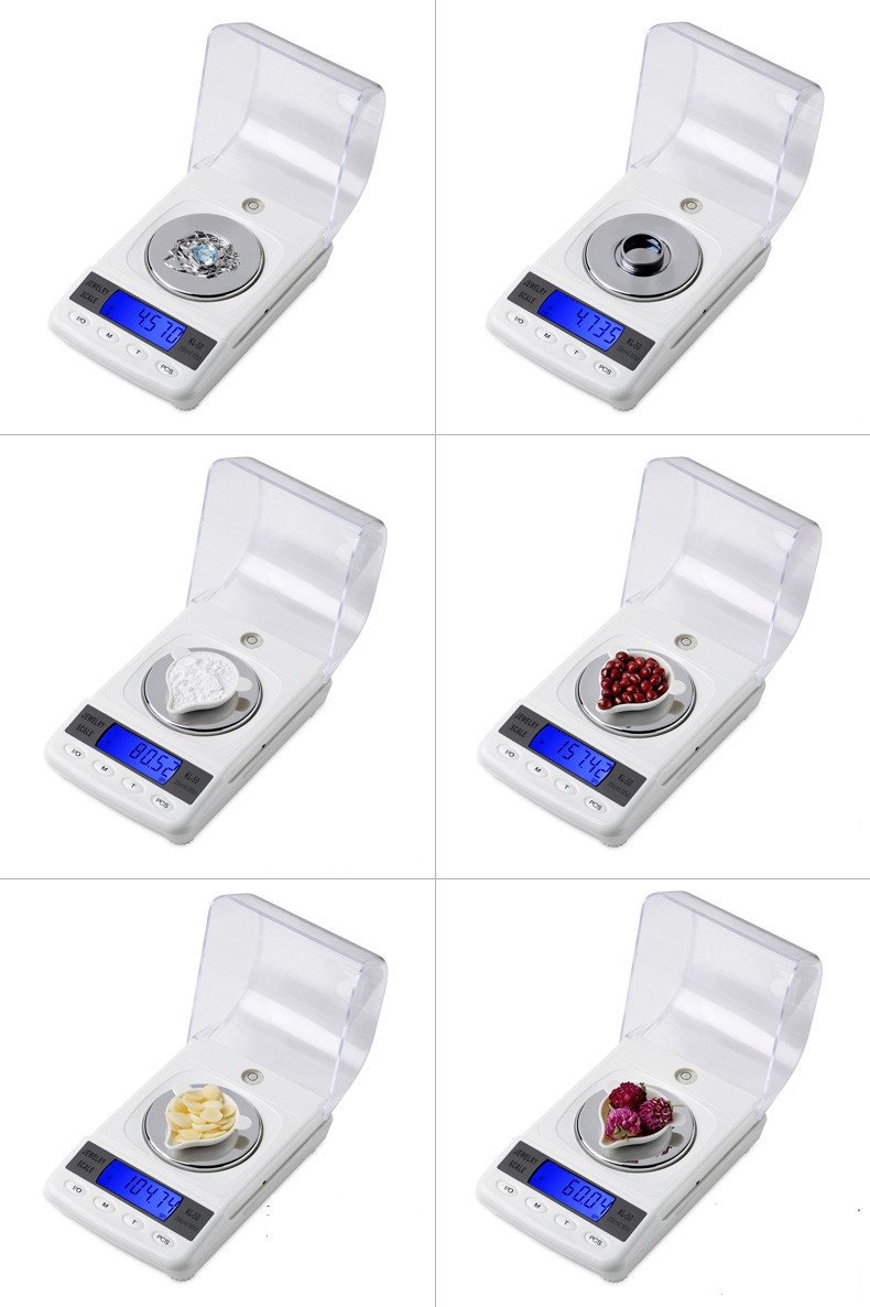 CGOLDENWALL 50g/0.001g Báscula electrónica de alta precisión Balanza de cocina Mini balanza portátil de oro balanza de pesaje Mg básculas