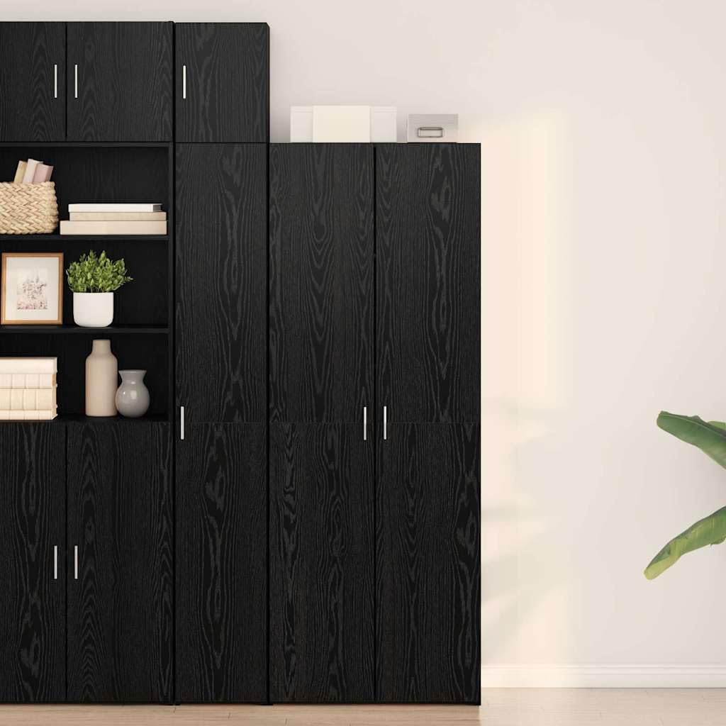 Générique Haut Armoire Chêne Noir 70 x 42.5 x 185 cm Bois d'ingénierie,Meubles, Armoires & Meubles de Rangement, Buffets & bahuts, Noir (Poids 58.4KG)