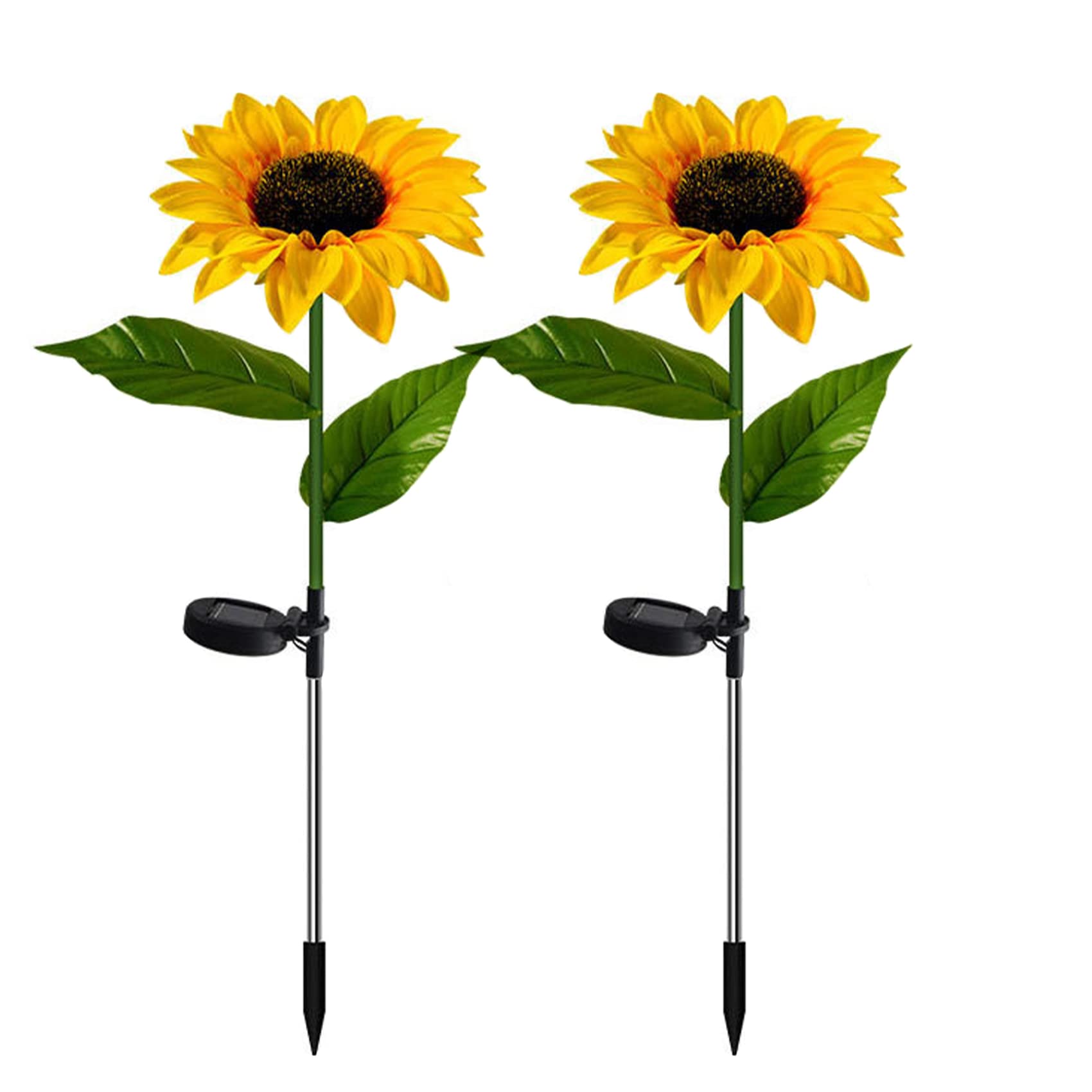 Luci Solari per Esterni da Giardino, DINOWIN Girasole Forma Impermeabile Giardino Solare Esterno Decorativi per Matrimoni, Feste,Prato, Sentieri, Recinti, Bianco Caldo (Girasole)