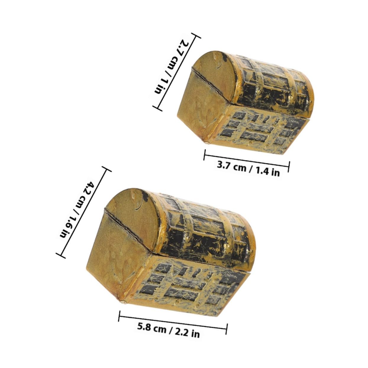 BESTOYARD 10 mini forziere del tesoro retrò in plastica, per feste, decorazioni e regali per bambini