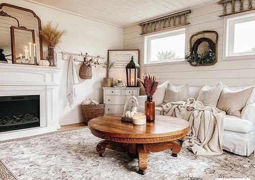 Miniatura 2 de Hauteloom Claydon - Alfombra marroquí de granja para sala de estar, dormitorio, comedor, estilo bohemio neutro, tradicional, oriental, persa, beige,