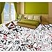 Produktbild Rureng Pvc-Bodenbelagrolle Des Aufklebers Des Fußbodens Des Fußbodens Des Wohnzimmers 3D Bunter Englischer Pvc-Vinylboden Selbstklebende Tapete-450X300Cm