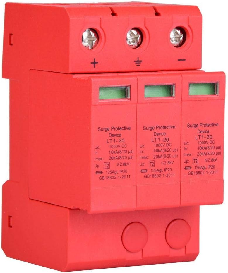 XBAILAZ 3P 3.0KV DC Power Surge Protector Arrester Device for Lightning Protection (3p20ka)