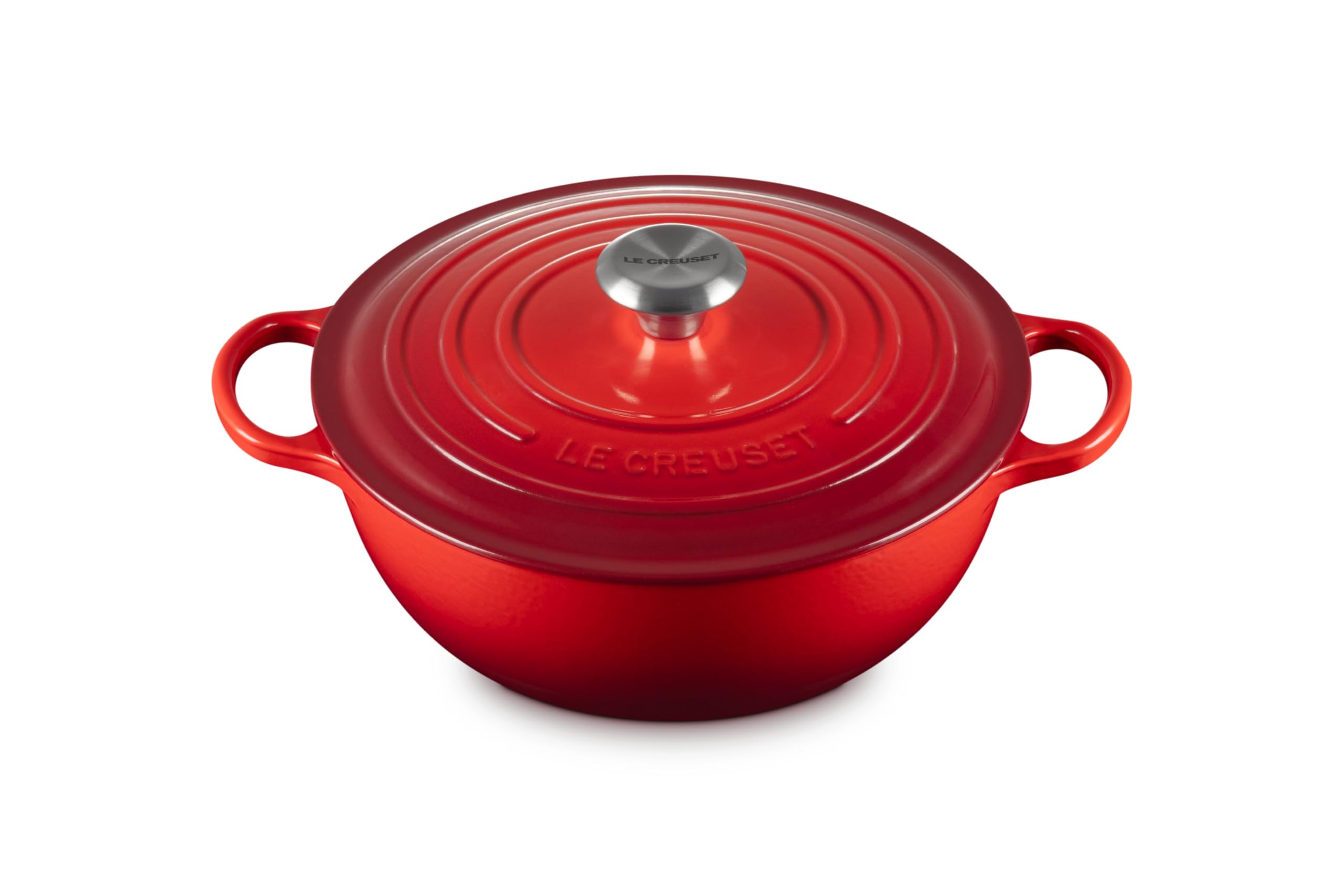 Le Creuset Marmitta Evolution in ghisa vetrificata con Coperchio, diameter 26 cm, Volume 4.1 L, Rosso Ciliegia, 21114260600430