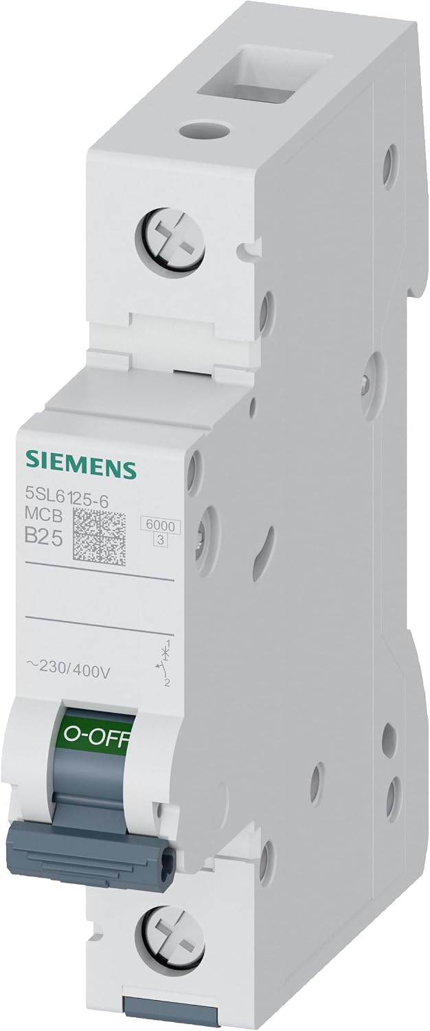 SIEMENS 25A; 1 FAZLI; 5SL Classic ANAHTARLI OTOMATİK SİGORTA; 6kA; B TİPİ; ÇABUK KARAKTERLİ