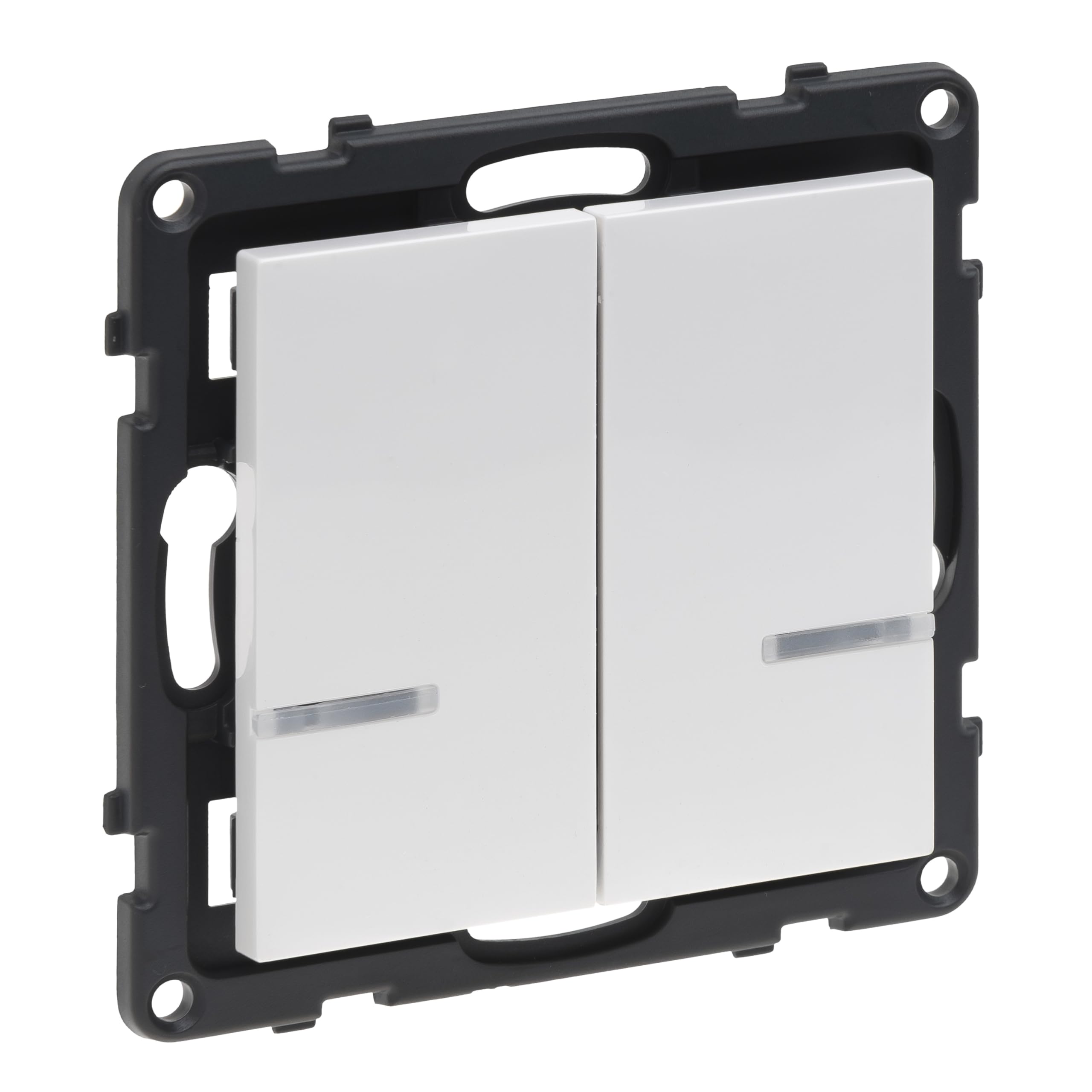 LEGRAND, SEANO with Netatmo 765634 nadajnik ścienny - 2-drożny, 2 łopatki przełączające, stan baterii LED, bateria 3 V (żywotność 8 lat), mocowanie na każdej powierzchni, Smart Home, kolor: