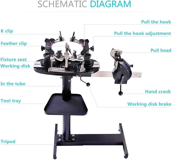 Desktop Badminton Racket Stringing Machine, 6-Point Fixed with Adjustable Wire Pulling Speed, Dual Scale Kg/Lb, for Tennis and Badminton