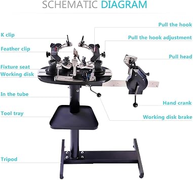 Desktop Badminton Racket Stringing Machine, 6-Point Fixed with Adjustable Wire Pulling Speed, Dual Scale Kg/Lb, for Tennis and Badminton
