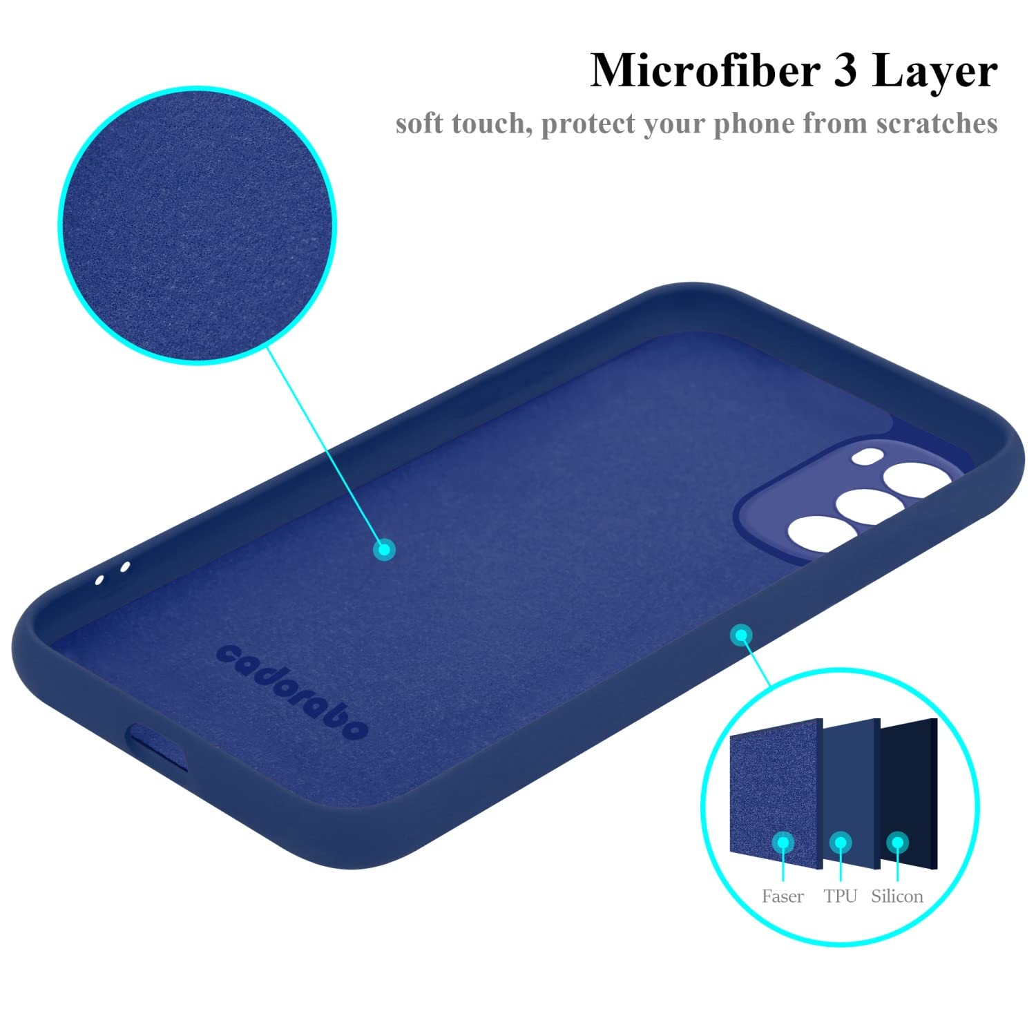 CADORABO - Custodia Compatibile Con Samsung Galaxy A41 In Classy Argento - Coperchio Protettiva
