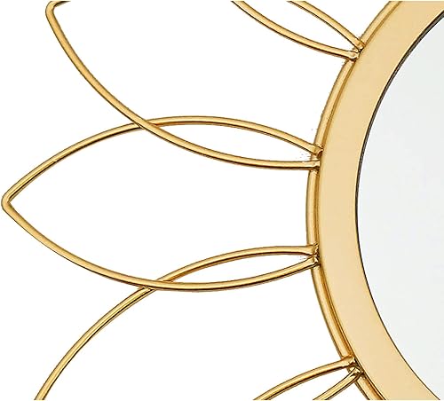 Miniatura 2 de Paquete de 3 espejos de metal para pared, diseño de explosión de sol, decoración del hogar, arte de pared decorativo para colgar en la sala de