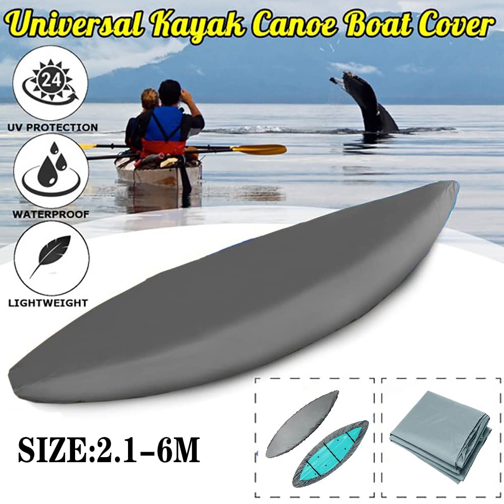 Schleuder Universal Kajak Abdeckung,Wasserdicht und UV-beständig, UV-Schutz Kajak-Kanu-Abdeckung wasserdichte, Staubschutzschild für Kanu-Boot,420D Oxford