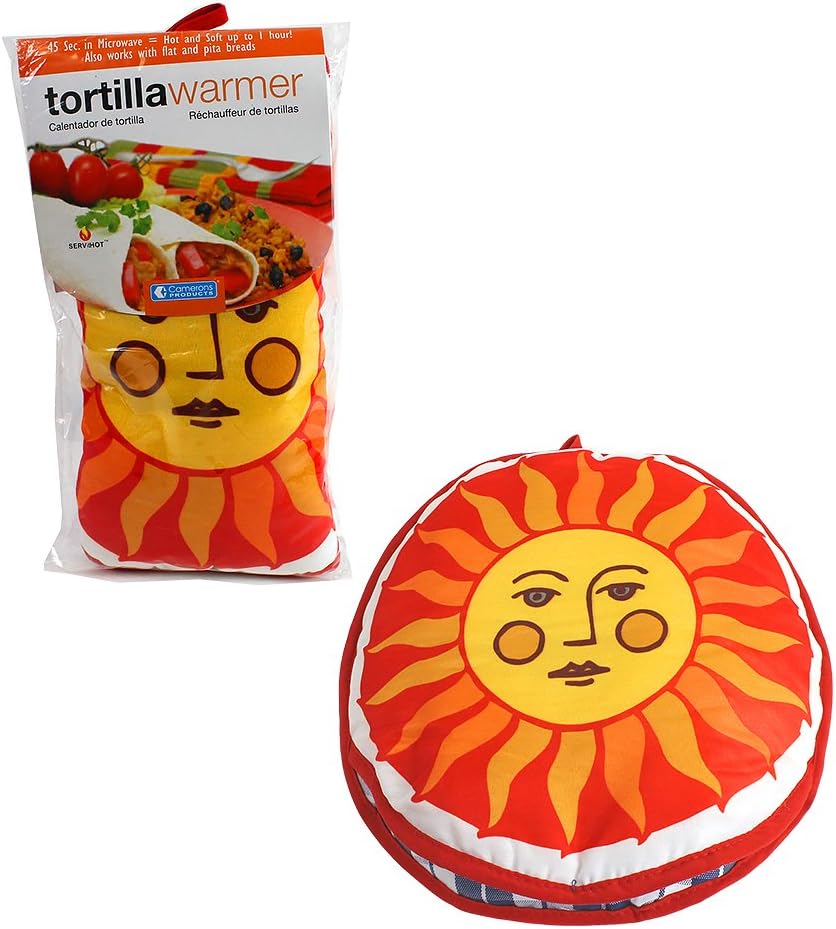 FoodWarmer 12" - Insulated Fabric Pouch - Keeps warm for one hour after just 45 microwave seconds (Sunface)