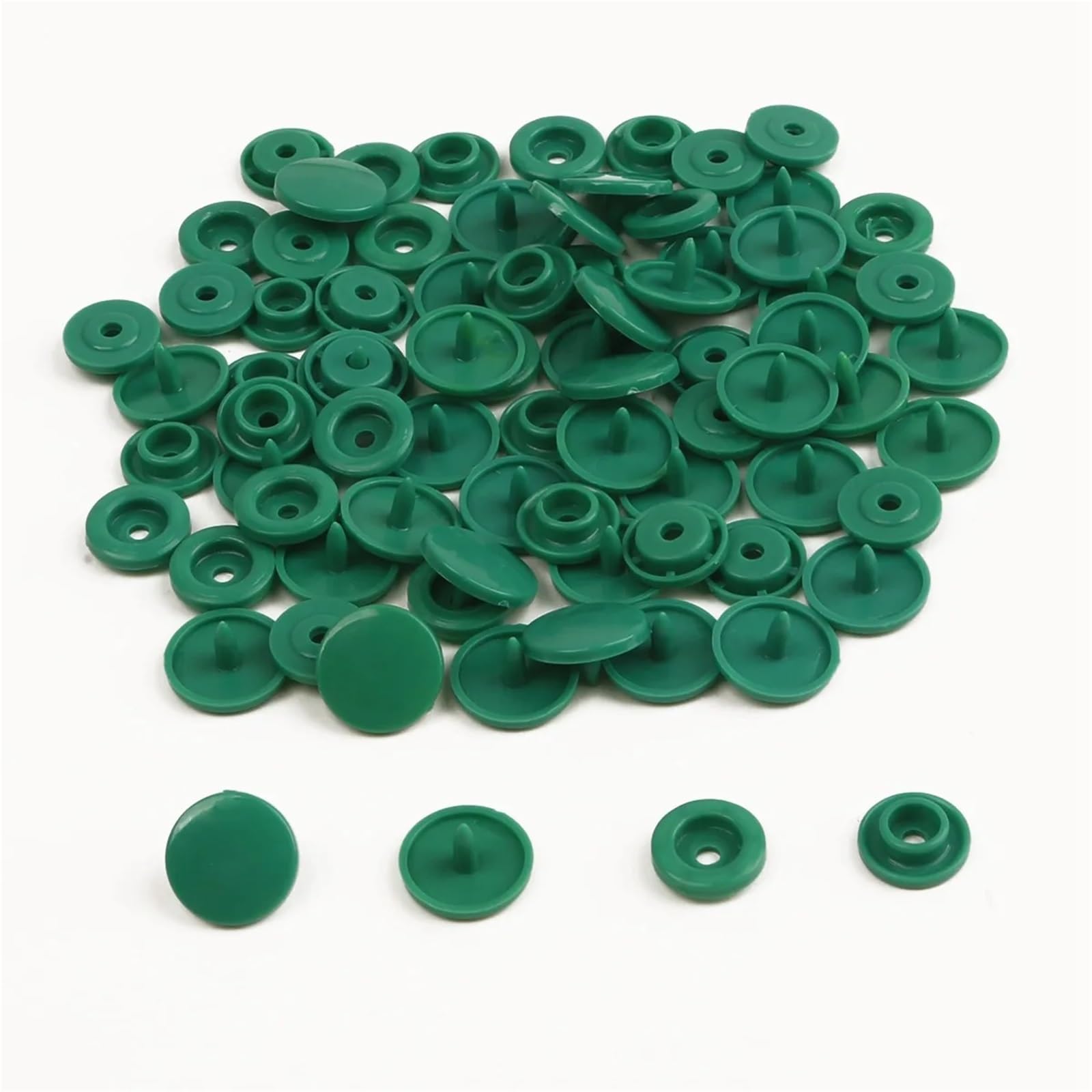 Press Studs Snap 400 Sets T5 Snap Poppers Plastic Nylon Buttons Children's Buttons Kit for Baby Dolls Clothes Sewing Accessories(Green)