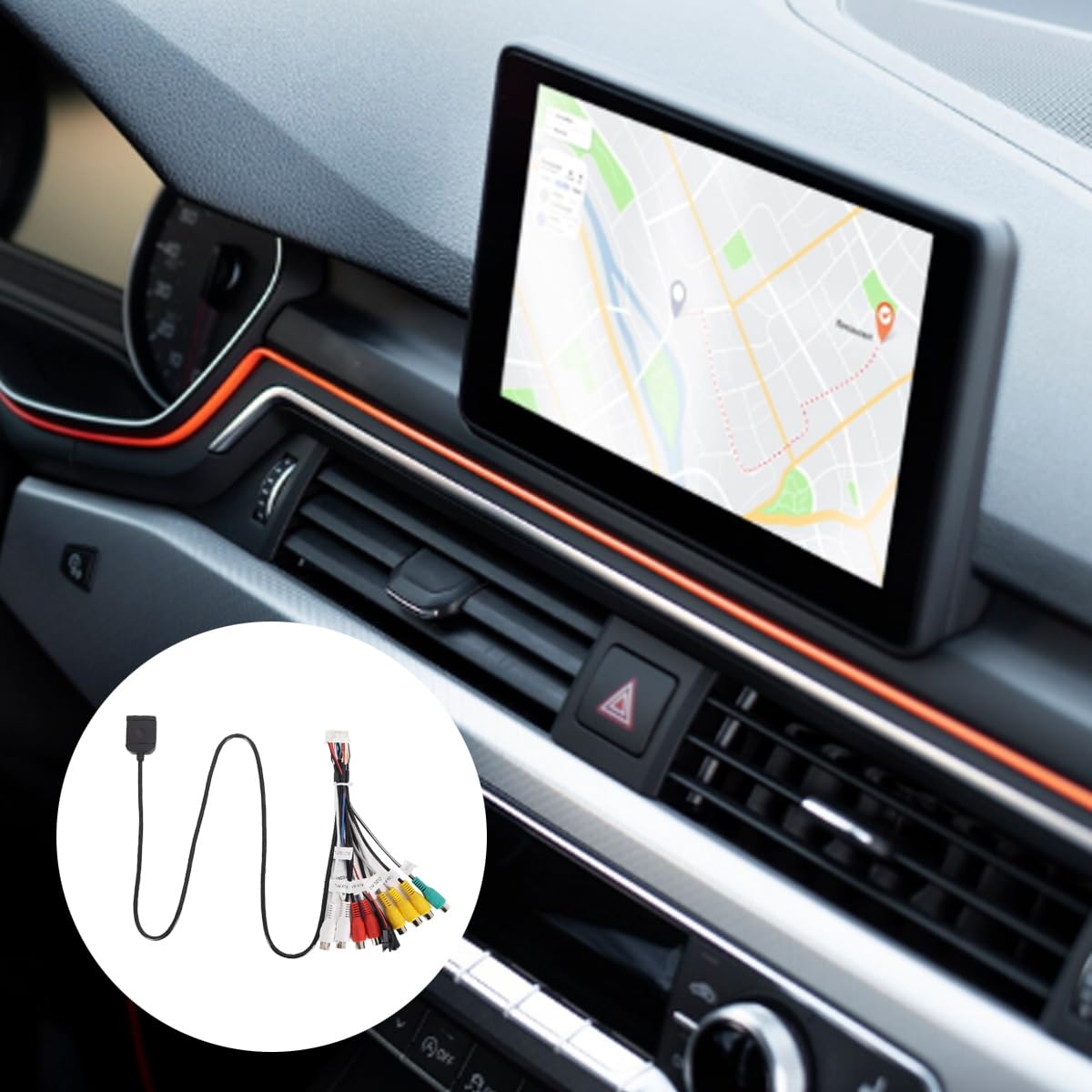 Cavo per autoradio Android 20 pin con adattatore slot scheda SIM per navigatore GPS multimediale