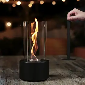 Lareira de Mesa Tornado - Queima Segura até 2,5H - Fogueira de Chama Espiral - Portátil - Alimentado por Etanol em Gel - Lareira Ecológica Mesa Aquecedor Portátil Álcool Decoração